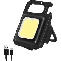 Flashlight HiSmart 6W 30 COB, 500lm, 500mAh, with carabiner and opener (AA620166)