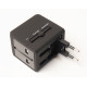 Універсальний дорожній мережевий перехідник PowerPlant c USB 220V 6A (DV00DV5067)