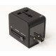 Універсальний дорожній мережевий перехідник PowerPlant c USB 220V 6A (DV00DV5067)