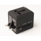 Універсальний дорожній мережевий перехідник PowerPlant c USB 220V 6A (DV00DV5067)
