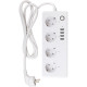 Мережевий фільтр TUYA Smart 1.8м, 16A, 4 розетки, 4xUSB, з вимикачем (HS082383)