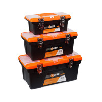 Set of Polax plastic tool boxes with metal lock (01-014)