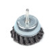 Щетка чашечная 75 мм, для дрели, 1/4", витая проволока Polax (54-170)