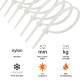 Хомут пластиковий (стяжка) Polax нейлонова 5 х 200мм, білий 100 шт. (37-105)