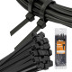 Plastic clamp (tie) Polax nylon 5 x 300mm, black 100 pcs. (37-110)
