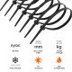 Plastic clamp (tie) Polax nylon 5 x 300mm, black 100 pcs. (37-110)