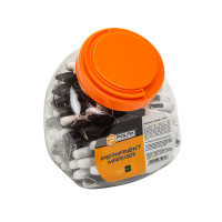 Mini marker Polax permanent construction: color black 80 pcs (49-004)