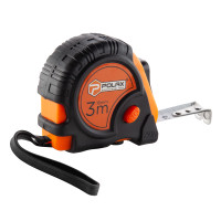 Polax measuring tape construction rubberized case magnetic 2 stop clamp 3 m x 16 mm (29-011)