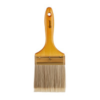 Brush flat Polax 4" type "Champion" professional, artificial bristles, wooden handle (06-006)