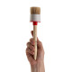 Round brush Polax №16/55mm, type "Standard" professional, mixed bristles, wooden handle (08-008)