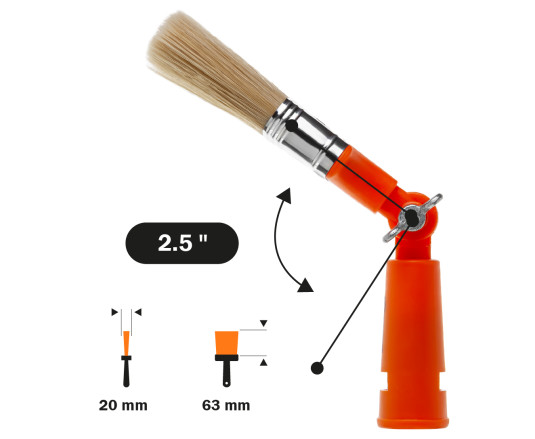 Paintbrush 2,5" Polax with swivel handle (59-001)