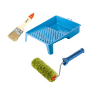 Roller "Sintex" 150x30 mm with handle, tray and brush "Standard" Polax (770-249)