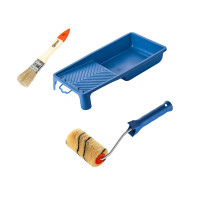 Roller "Premium" 100x30 mm with handle, tray and brush "Standard" Polax (770-257)
