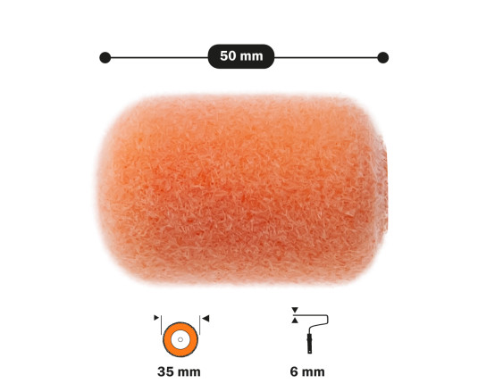 Roller "Moltoflock" 6x35x50 mm Polax (56-001)