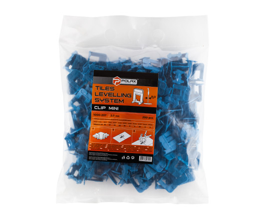 Основа СВП MINI Polax система вирівнювання плитки 2,0 мм 250 шт. (1000-207)
