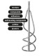 Polax universal construction mixer for solutions HEX 60 mm (100-029)