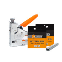 Polax fastening kit: chrome stapler and 8 mm staples (227-07)