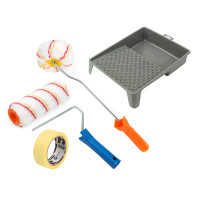 Polax painting kit, 180mm Royal roller, corner roller, paint tray and masking tape (335-45)