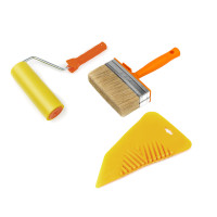 Wallpaper set Polax pressure roller 180 mm, wallpaper spatula and glue brush (335-49)