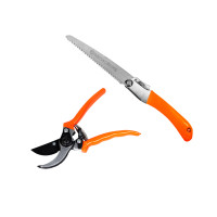 Garden tool set Polax spring pruner and hacksaw (770-08)