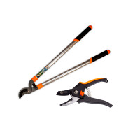 Polax garden tool set: lopper 820 mm and pruner 200 mm (770-19)