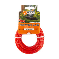 Wire for trimmer "Twisted square" 3 mm Polax 15 m (70-069)