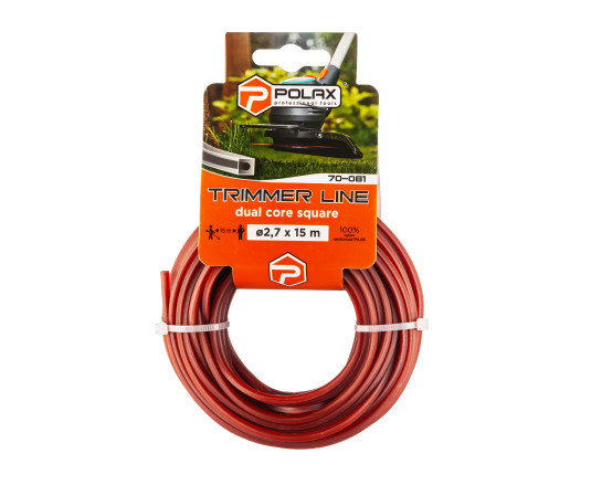 Wire for trimmer "Square with cord" 2.7 mm Polax 15 m (70-081)