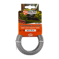 Wire for trimmer "Twisted square with cord" 2 mm Polax 15 m (70-084)