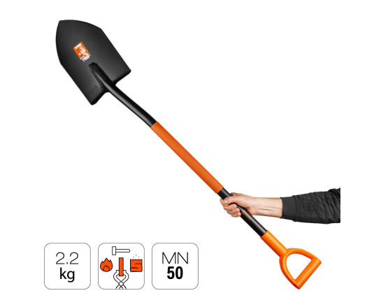 Bayonet shovel Polax with metal handle 195x285 mm (70-134)