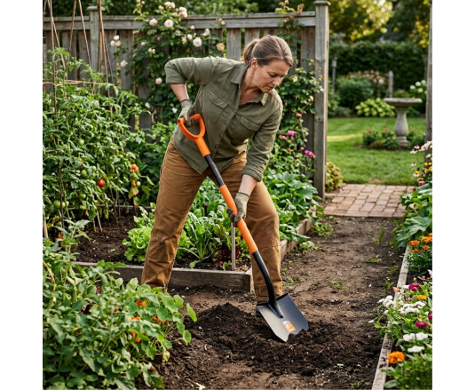 Bayonet shovel Polax with metal handle 195x285 mm (70-134)