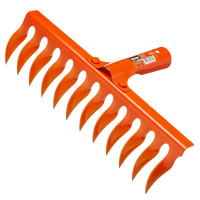 Metal rake Polax 12 tines, 300х82 mm (70-140)