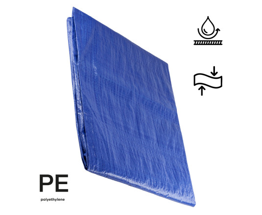 Tarpaulin Cover Polax 3 × 5m, 45 g/m², with Eyelets, Double-Sided Lamination (70-097)