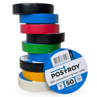 Set of insulating tapes Postroy PVC colored 50 m (50-50307)