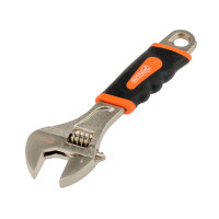 Adjustable spanner Polax with rubberized handle 150 mm (25-017)