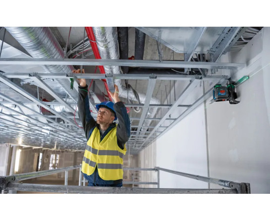 Нівелір лазерний Bosch Professional GLL2-20G+LB10+DK10 до 10 ±0.2мм/м зелений промінь IP64 чохлом мішень 0.9кг
