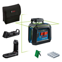 Laser level Bosch GLL2-20G+LB10+DK10, up to 10, ±0.2mm/m, 4AAx1.5V, IP64, with case, target, 0.9kg
