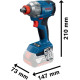 Гайковерт ударний акумуляторний Bosch Professional GDX 18V-285 18В 285Нм до 3600об/хв квадрат 1/2\
