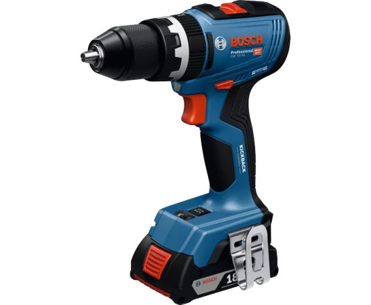 Шурупокрут-дриль ударний акумуляторний Bosch Professional GSB 18V-65 18В 2х5А·год 31·65Нм 0-2100об/хв ЗП GAL18V-40 кейс 1.12кг