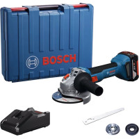 Шлифмашина угловая аккумуляторная Bosch GWS 18V-8 125мм 18В 1x4А·час 0-11000об·мин 1.6кг кейс ЗП GAL 18V-40