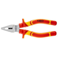 Плоскогубці комбіновані Neo Tools, діелектричні, для робіт під напругою 1000В, 180мм, CrV