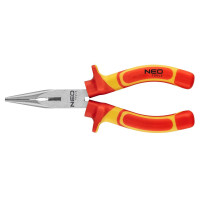 Neo Tools Elongated straight dielectric pliers, for work under voltage 1000V, 180mm, CrV