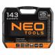 Набір інструментів Neo Tools, універсальний, CrV та S2, 143шт