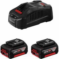 Bosch Battery and Charger Set GBA 2x18V, 4Ah + 2xGAL 18V-40, 18V, 4Ah