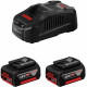 Набір акумулятора та зарядного пристрою Bosch Professional GBA 2х18В 4А·год + 2хGAL 18В-40 18В 4А·год