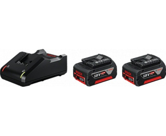 Набір акумулятора та зарядного пристрою Bosch Professional GBA 2х18В 4А·год + 2хGAL 18В-40 18В 4А·год