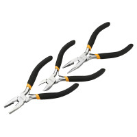 Tolsen pliers set of 3, combined, elongated, side cutters