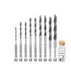 Einhell wood drill set, 10 pcs, 3-8 mm, case