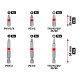 Einhell bits, set 42pcs, HEX, PH, PZ, Torx, 50mm, case