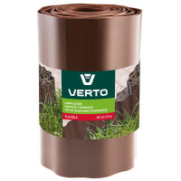 Verto lawn tape, border, wavy, 20cmx9m, brown