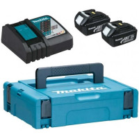 Makita Battery and Charger Set197952-5 LX BL1830, 2x18V, 3Ah, Charger DC18RC, case Makpac1